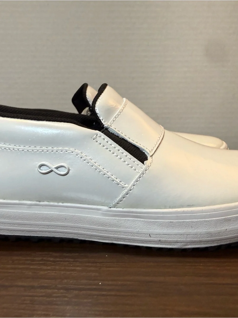 New! Women's White Slip-On Loafers - Working Comfort, 7.5